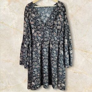 SHEIN Elegant Floral Long Sleeve Dress